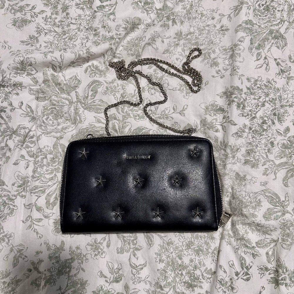 Nine West black star studded small crossbody bag
